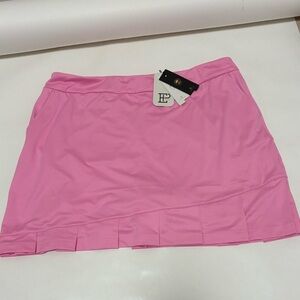 NWT EP NY Golf  Pink Skirt Skort Box pleats Pockets Tennis Pickleball Sz XL
